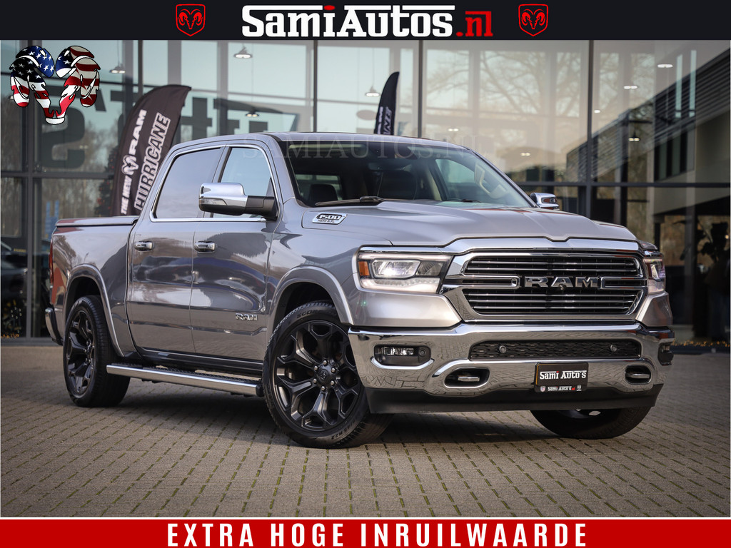 Dodge Ram 1500 Bom Vol | 5,7 V8 Hemi | Limited Wheels 22 inch | Luchtvering | Adaptive Cruise | Panoramadak | 360 Camera | Crew Cab | Dubbele Cabine | DC | 5 Persoons | 19