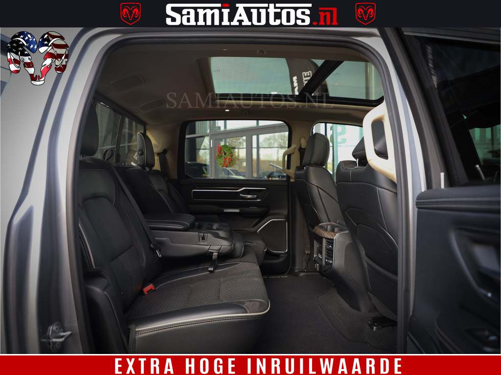 Dodge Ram 1500 Bom Vol | 5,7 V8 Hemi | Limited Wheels 22 inch | Luchtvering | Adaptive Cruise | Panoramadak | 360 Camera | Crew Cab | Dubbele Cabine | DC | 5 Persoons | 8