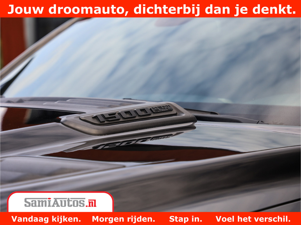Dodge Ram 1500 LARAMIE | 5.7 V8 | 46.000KM! | PANORAMA | NIGHT EDITION | CRUISE | 200L LPG | HARMAN/KARDON | CAMERA | STOEL VENTILATIE/VERWAMING | CREWCAB | 4X4 | AUTO TREEPLANK | 3500KG | 10