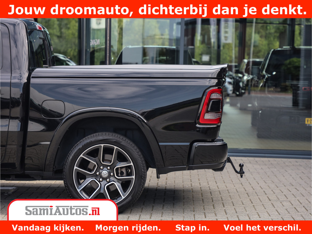 Dodge Ram 1500 LARAMIE | 5.7 V8 | 46.000KM! | PANORAMA | NIGHT EDITION | CRUISE | 200L LPG | HARMAN/KARDON | CAMERA | STOEL VENTILATIE/VERWAMING | CREWCAB | 4X4 | AUTO TREEPLANK | 3500KG | 12