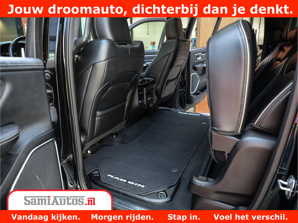 Dodge Ram 1500 LARAMIE | 5.7 V8 | 46.000KM! | PANORAMA | NIGHT EDITION | CRUISE | 200L LPG | HARMAN/KARDON | CAMERA | STOEL VENTILATIE/VERWAMING | CREWCAB | 4X4 | AUTO TREEPLANK | 3500KG | 9