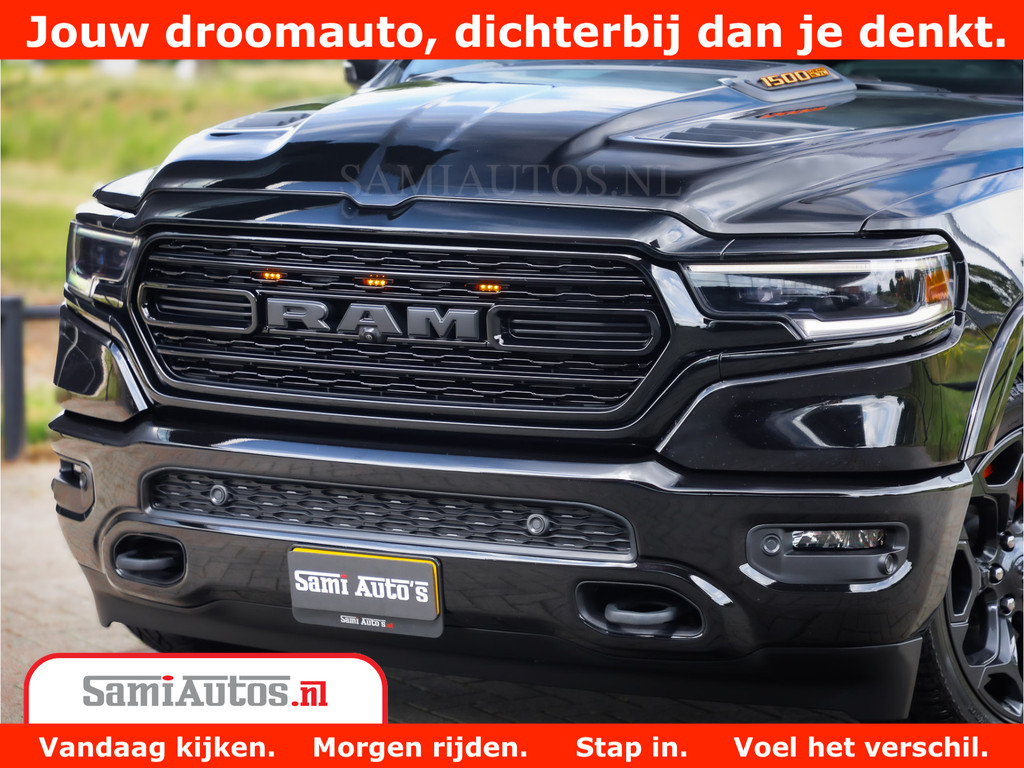 Dodge Ram 1500 LIMITED | 5.7 V8 HEMI | HUD | BOM VOL | LUCHTVERING | PANORAMA | ADAPTIVE CRUISE | 360 CAM | 3500KG | LEDER | DUBBELE CABINE | BPM VRIJ | LANE ASSIST | APPLE CARPLAY 11