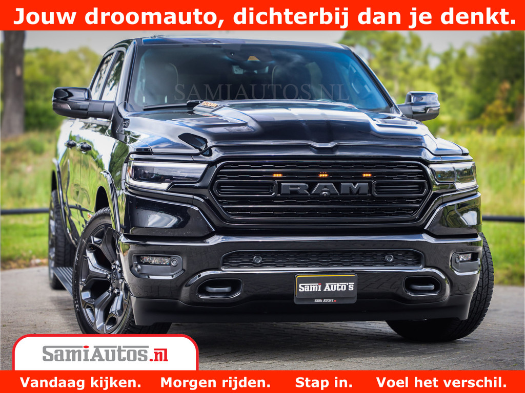 Dodge Ram 1500 LIMITED | 5.7 V8 HEMI | HUD | BOM VOL | LUCHTVERING | PANORAMA | ADAPTIVE CRUISE | 360 CAM | 3500KG | LEDER | DUBBELE CABINE | BPM VRIJ | LANE ASSIST | APPLE CARPLAY 14