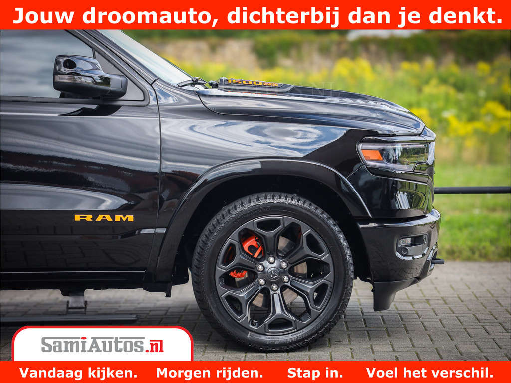 Dodge Ram 1500 LIMITED | 5.7 V8 HEMI | HUD | BOM VOL | LUCHTVERING | PANORAMA | ADAPTIVE CRUISE | 360 CAM | 3500KG | LEDER | DUBBELE CABINE | BPM VRIJ | LANE ASSIST | APPLE CARPLAY 20