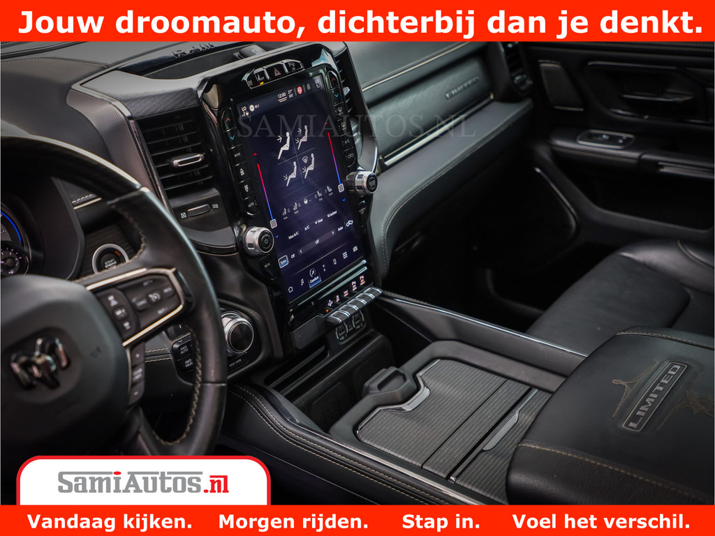 Dodge Ram 1500 LIMITED | 5.7 V8 HEMI | HUD | BOM VOL | LUCHTVERING | PANORAMA | ADAPTIVE CRUISE | 360 CAM | 3500KG | LEDER | DUBBELE CABINE | BPM VRIJ | LANE ASSIST | APPLE CARPLAY 9