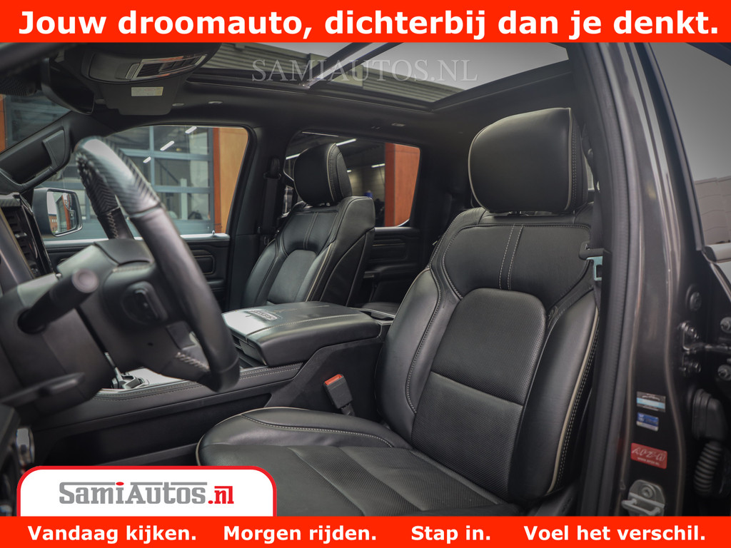 Dodge Ram 1500 LIMITED CUSTOM | FULL OPTION | LUCHT REMSYSTEEM | LUCHT VERING | 360 CAM | 200L LPG | PANORAMA | 4X4 V8 5.7 | 3500KG | MEMORY | WIDE BODYKIT | AMBILIGHT | MICKEY THOMPSON BANDEN | 10