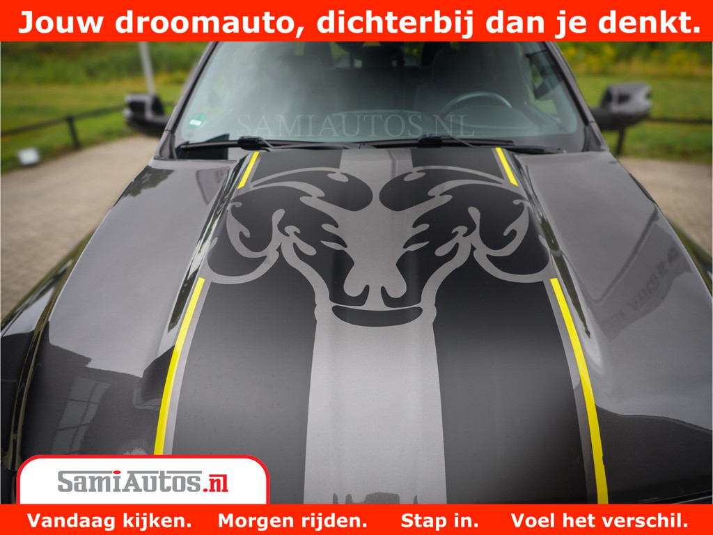 Dodge Ram 1500 LIMITED CUSTOM | FULL OPTION | LUCHT REMSYSTEEM | LUCHT VERING | 360 CAM | 200L LPG | PANORAMA | 4X4 V8 5.7 | 3500KG | MEMORY | WIDE BODYKIT | AMBILIGHT | MICKEY THOMPSON BANDEN | 18
