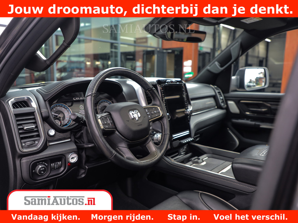 Dodge Ram 1500 LIMITED CUSTOM | FULL OPTION | LUCHT REMSYSTEEM | LUCHT VERING | 360 CAM | 200L LPG | PANORAMA | 4X4 V8 5.7 | 3500KG | MEMORY | WIDE BODYKIT | AMBILIGHT | MICKEY THOMPSON BANDEN | 8