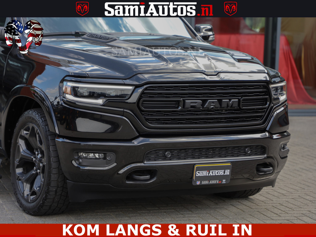 Dodge Ram 1500 LIMITED NIGHT | BOM VOL | HUD | MWK | LUCHTVERING | PANODAK | 5.7 V8 HEMI 402PK | DC | DUBBELE CABINE | 5 PERSOONS | GRIJSKENTEKEN PICK UP | | De specialist in Amerikaanse pickâups in Nederland en Europa. 12