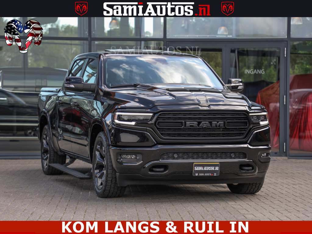 Dodge Ram 1500 LIMITED NIGHT | BOM VOL | HUD | MWK | LUCHTVERING | PANODAK | 5.7 V8 HEMI 402PK | DC | DUBBELE CABINE | 5 PERSOONS | GRIJSKENTEKEN PICK UP | | De specialist in Amerikaanse pickâups in Nederland en Europa. 15