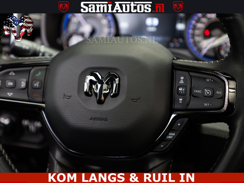 Dodge Ram 1500 LIMITED NIGHT | BOM VOL | HUD | MWK | LUCHTVERING | PANODAK | 5.7 V8 HEMI 402PK | DC | DUBBELE CABINE | 5 PERSOONS | GRIJSKENTEKEN PICK UP | | De specialist in Amerikaanse pickâups in Nederland en Europa. 16