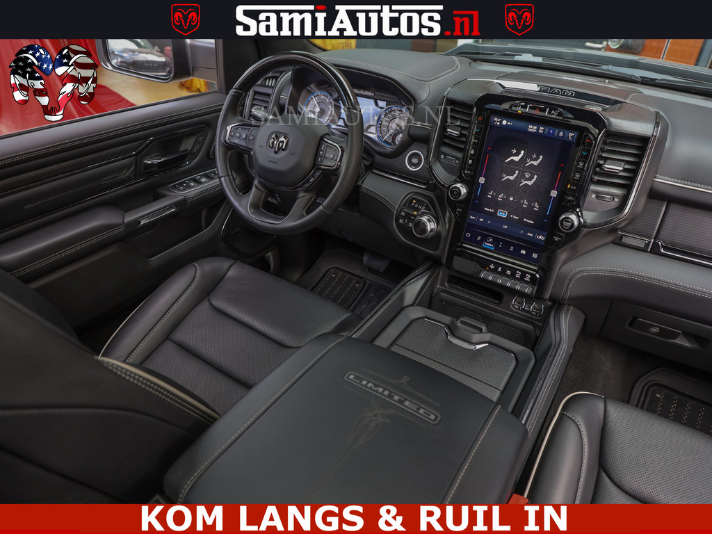 Dodge Ram 1500 LIMITED NIGHT | BOM VOL | HUD | MWK | LUCHTVERING | PANODAK | 5.7 V8 HEMI 402PK | DC | DUBBELE CABINE | 5 PERSOONS | GRIJSKENTEKEN PICK UP | | De specialist in Amerikaanse pickâups in Nederland en Europa. 18