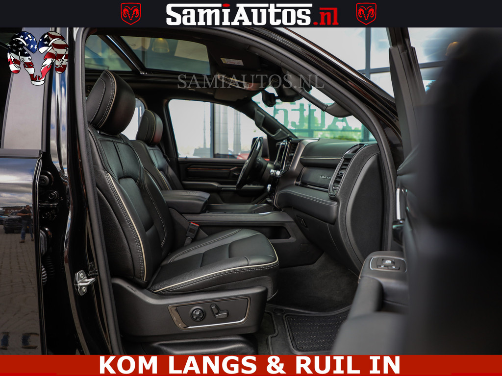 Dodge Ram 1500 LIMITED NIGHT | BOM VOL | HUD | MWK | LUCHTVERING | PANODAK | 5.7 V8 HEMI 402PK | DC | DUBBELE CABINE | 5 PERSOONS | GRIJSKENTEKEN PICK UP | | De specialist in Amerikaanse pickâups in Nederland en Europa. 8