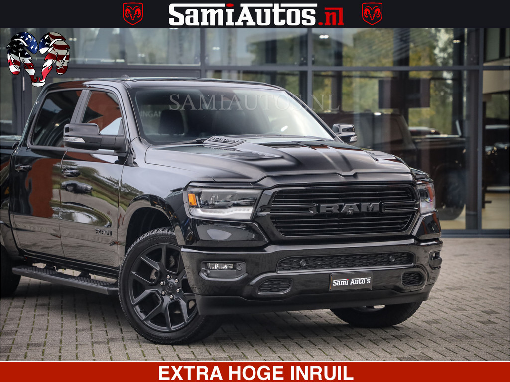 Dodge Ram 1500 SPORT BLACK EDITION | 4X4 5.7 V8 | VOL OPTIES | 360 CAMERA | APPLE CARPLAY | 3500KG | 22INCH NIGHT | FULL LED | ADAPTIVE CRUISE | MEMORY SEATS | LEDER | DUBBELE CABINE | CREWCAB 13