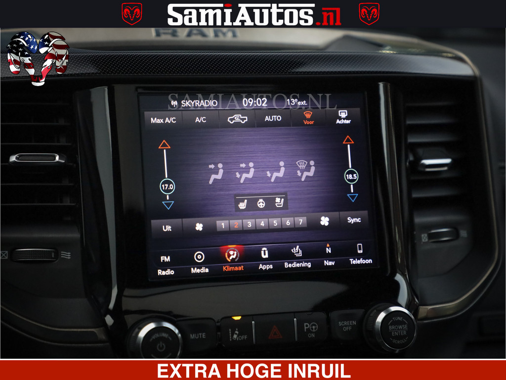 Dodge Ram 1500 SPORT BLACK EDITION | 4X4 5.7 V8 | VOL OPTIES | 360 CAMERA | APPLE CARPLAY | 3500KG | 22INCH NIGHT | FULL LED | ADAPTIVE CRUISE | MEMORY SEATS | LEDER | DUBBELE CABINE | CREWCAB 16