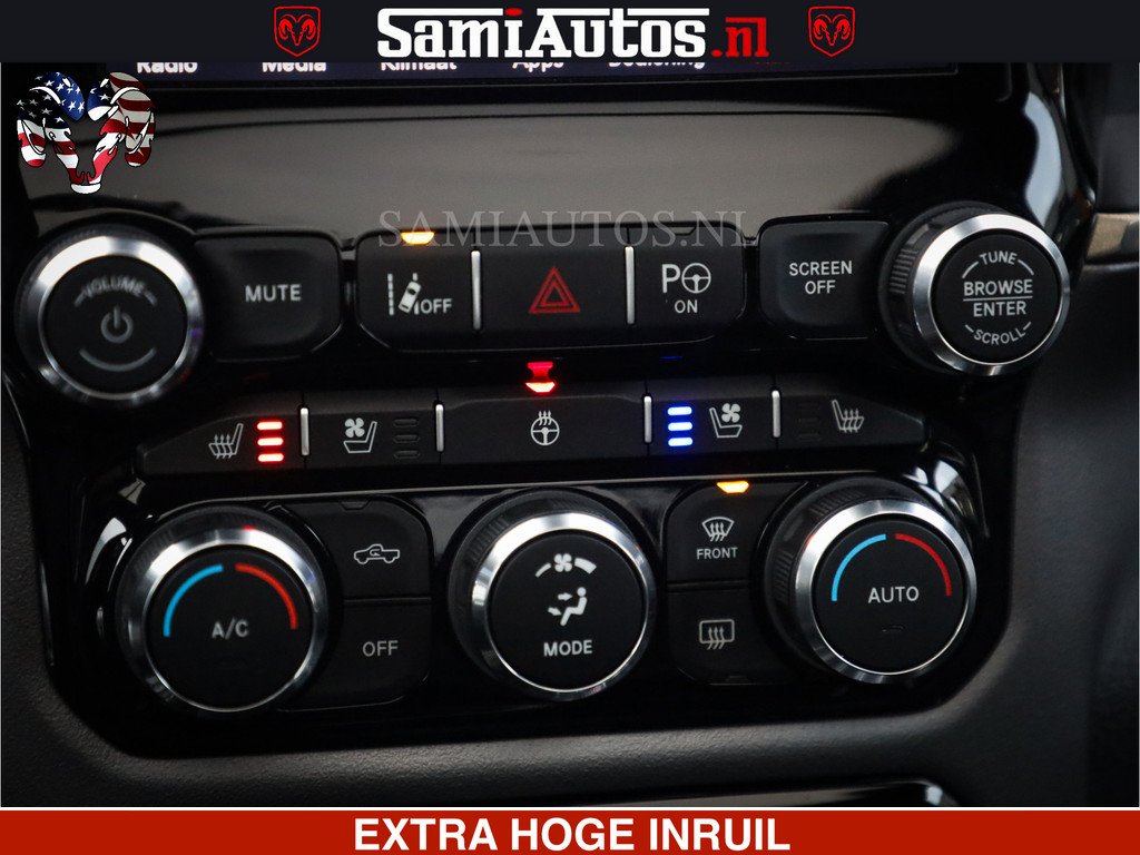 Dodge Ram 1500 SPORT BLACK EDITION | 4X4 5.7 V8 | VOL OPTIES | 360 CAMERA | APPLE CARPLAY | 3500KG | 22INCH NIGHT | FULL LED | ADAPTIVE CRUISE | MEMORY SEATS | LEDER | DUBBELE CABINE | CREWCAB 18