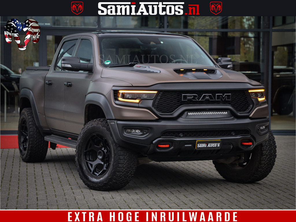 Dodge Ram 1500 TRX HELLCAT 712 PK 6.2 V8 | MEGA DIK | BOM VOL | BLACK ON BLACK | CREW CAB DUBBELE CABINE DC | 5 PERSOONS GRIJS KENTEKEN | 9