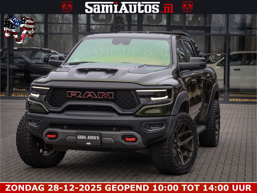 Dodge Ram 1500 TRX OLEA GREEN HELLCAT 6.2 V8 712PK | CARBON PACK | RODE STIKSELS | BOM VOL | 4PLAY WHEELS | DUBBELE CABINE | 5 PERSOONS DC | DE MOOISTE VAN NL | 10