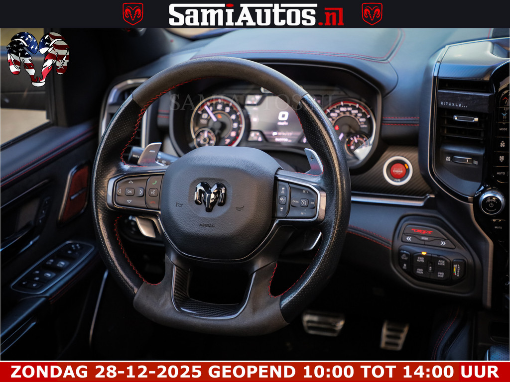 Dodge Ram 1500 TRX OLEA GREEN HELLCAT 6.2 V8 712PK | CARBON PACK | RODE STIKSELS | BOM VOL | 4PLAY WHEELS | DUBBELE CABINE | 5 PERSOONS DC | DE MOOISTE VAN NL | 13