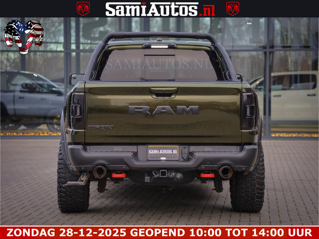 Dodge Ram 1500 TRX OLEA GREEN HELLCAT 6.2 V8 712PK | CARBON PACK | RODE STIKSELS | BOM VOL | 4PLAY WHEELS | DUBBELE CABINE | 5 PERSOONS DC | DE MOOISTE VAN NL | 18