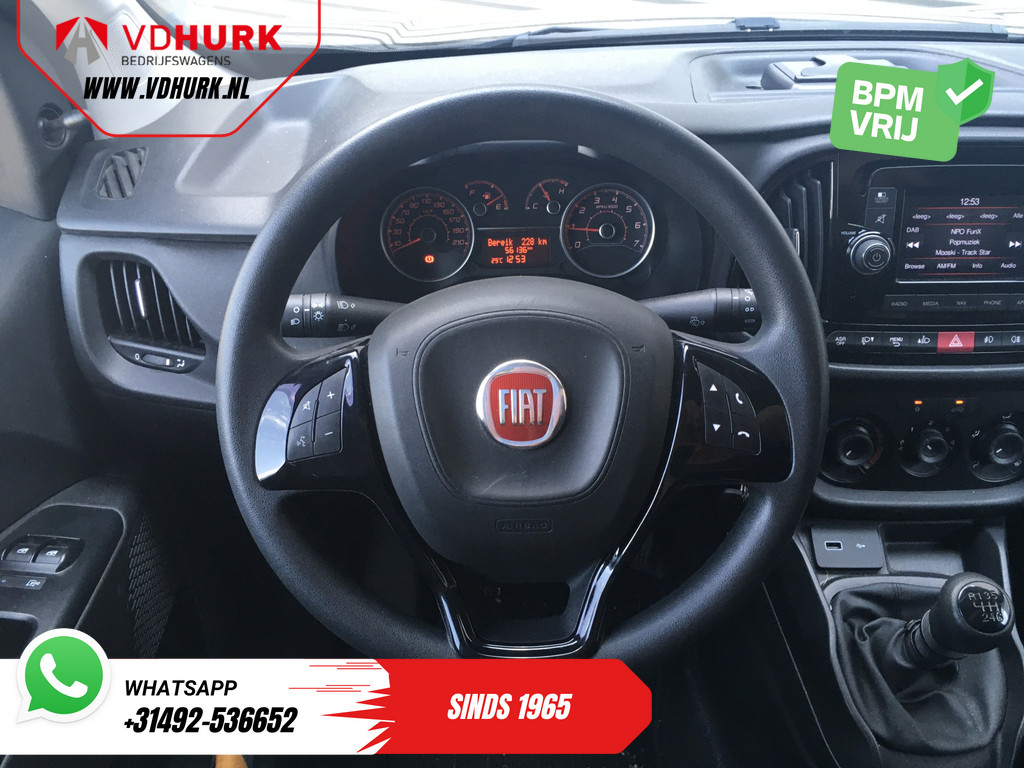Fiat Doblò Cargo 1.6 MJ 105 pk MARGE BPM VRIJ! Lage KM/ EUR6/ NL Auto/ 3Pers./ DAB/ Cruise/ Trekhaak/ Airco 12