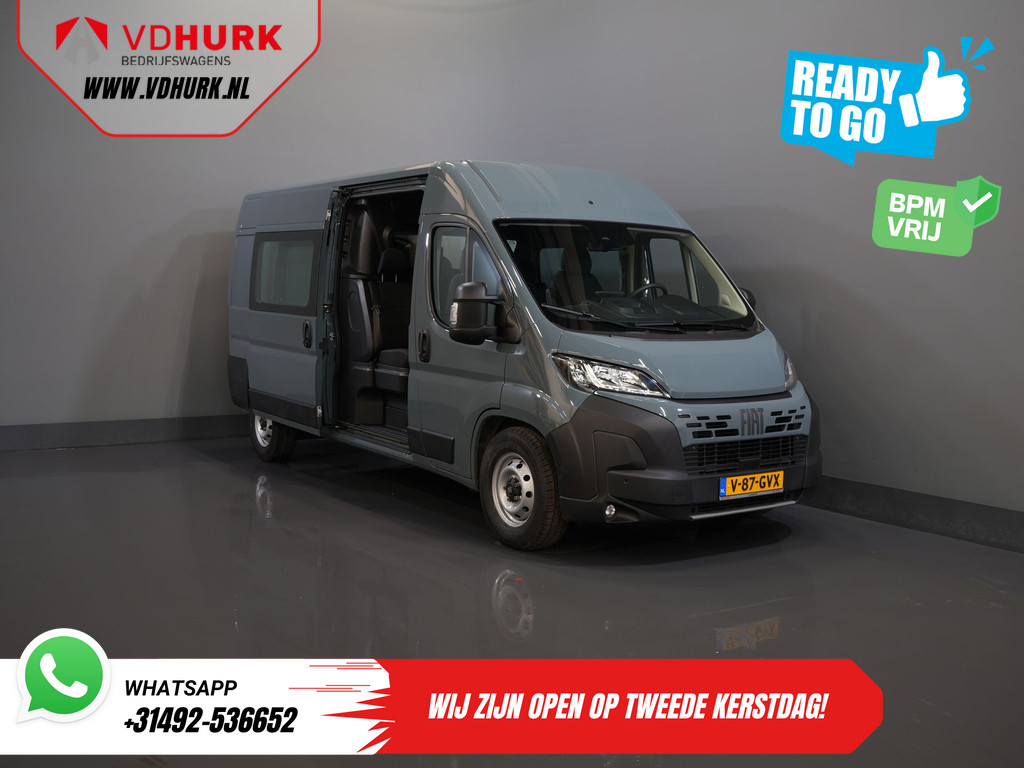 Fiat Ducato 2.2 MJ 180 pk Aut. L3H2 DC Dubbel Cabine BPM VRIJ! 6 Pers./ 2x Schuifdeur/ Climate/ 2.5t Trekverm./ Cruise/ Camera/ Trekhaak 9