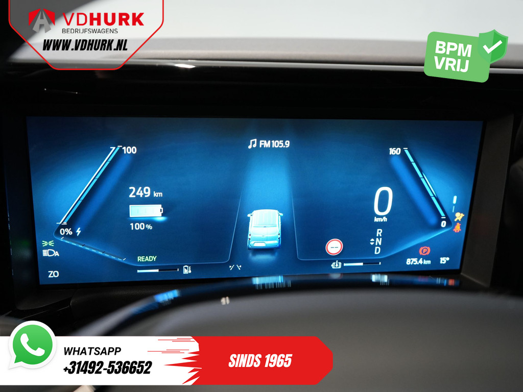 Ford Courier E-Transit Limited 44 kWh 292 km WLTP Garantie/ Snellader/ Adapt.Cruise/ Stoelverw./ Stuurverw./ Carplay/ Camera/ Climate/ PDC/ LMV 20