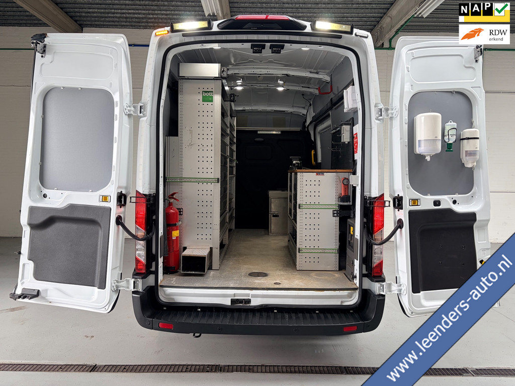 Ford E-Transit SERVICEWAGEN ELEKTRISCH AUTOMAAT 350 L2H3 Trend 68 kWh BOTT INRICHTING, V230 OMVORMER, RIJKLAARPRIJS!