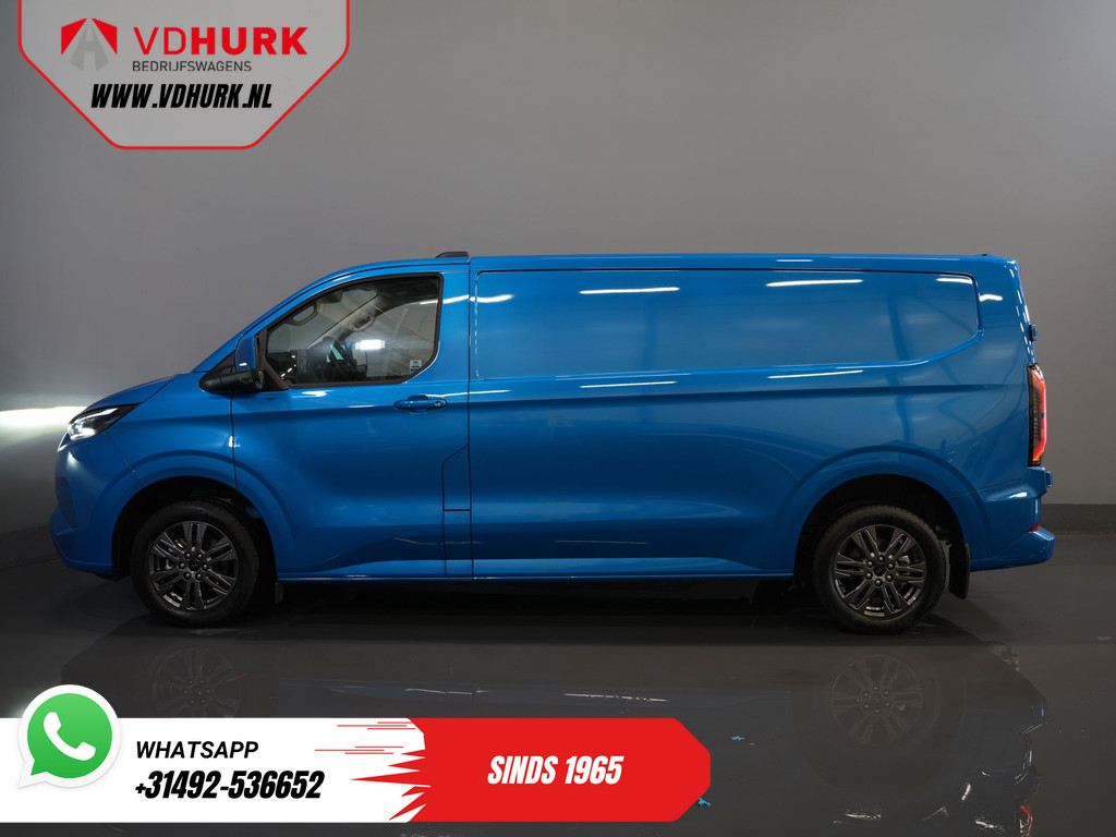 Ford E-Transit Custom 218 pk 330 km WLTP L2 Limited B&O/ Adapt.Cruise/ Elek.Trekhaak/ Standkachel/ Stoelverw./ Stuurverw./ Carplay/ Navi/ 360.Camera/ Climate 10