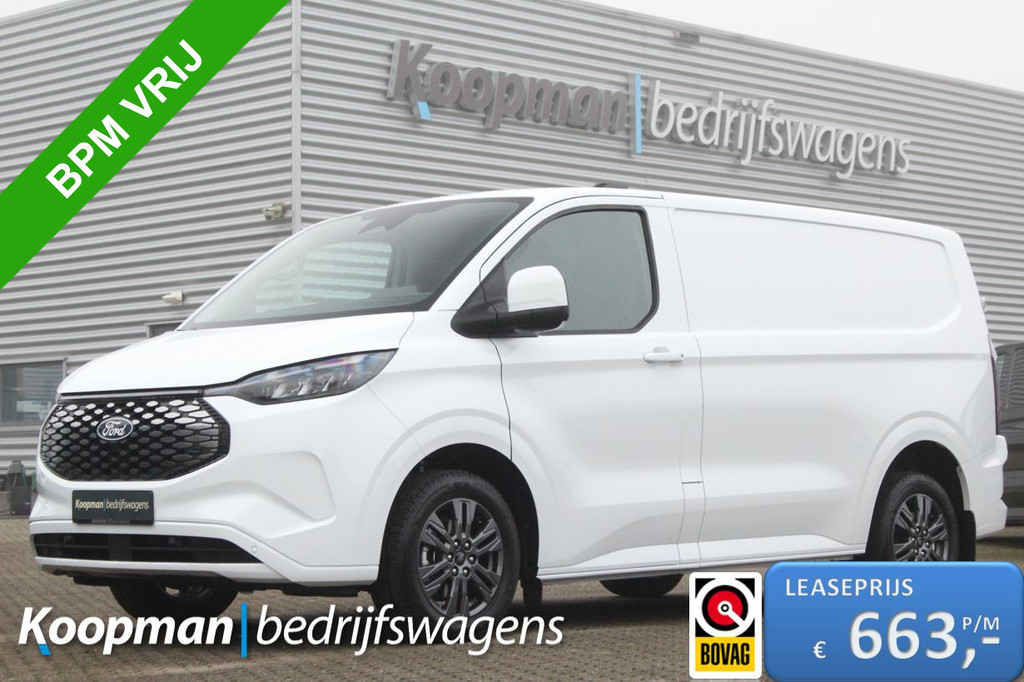Ford E-Transit Custom 320 L1H1 Limited | 65kWh | 160kW/218pk | Pro Power | Camera | Carplay/Android | Cruise | Lease 681,- p/m