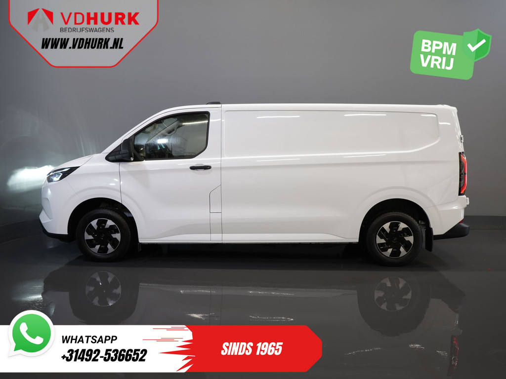 Ford E-Transit Custom 320 L2 65 kWh 330 km WLTP 2.3t Trekverm./ Snellader/ LED/ Standkachel/ Stoelverw./ Stuur.Verw./ Voorruit.Verw./ Carplay/ Camera/ Climate/ PDC/ Cruise 10
