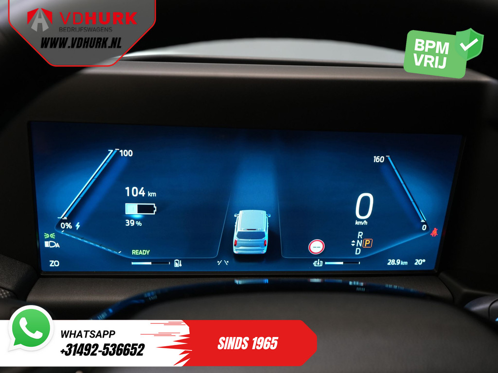 Ford E-Transit Custom 320 L2 65 kWh 330 km WLTP 2.3t Trekverm./ Snellader/ LED/ Standkachel/ Stoelverw./ Stuur.Verw./ Voorruit.Verw./ Carplay/ Camera/ Climate/ PDC/ Cruise 21