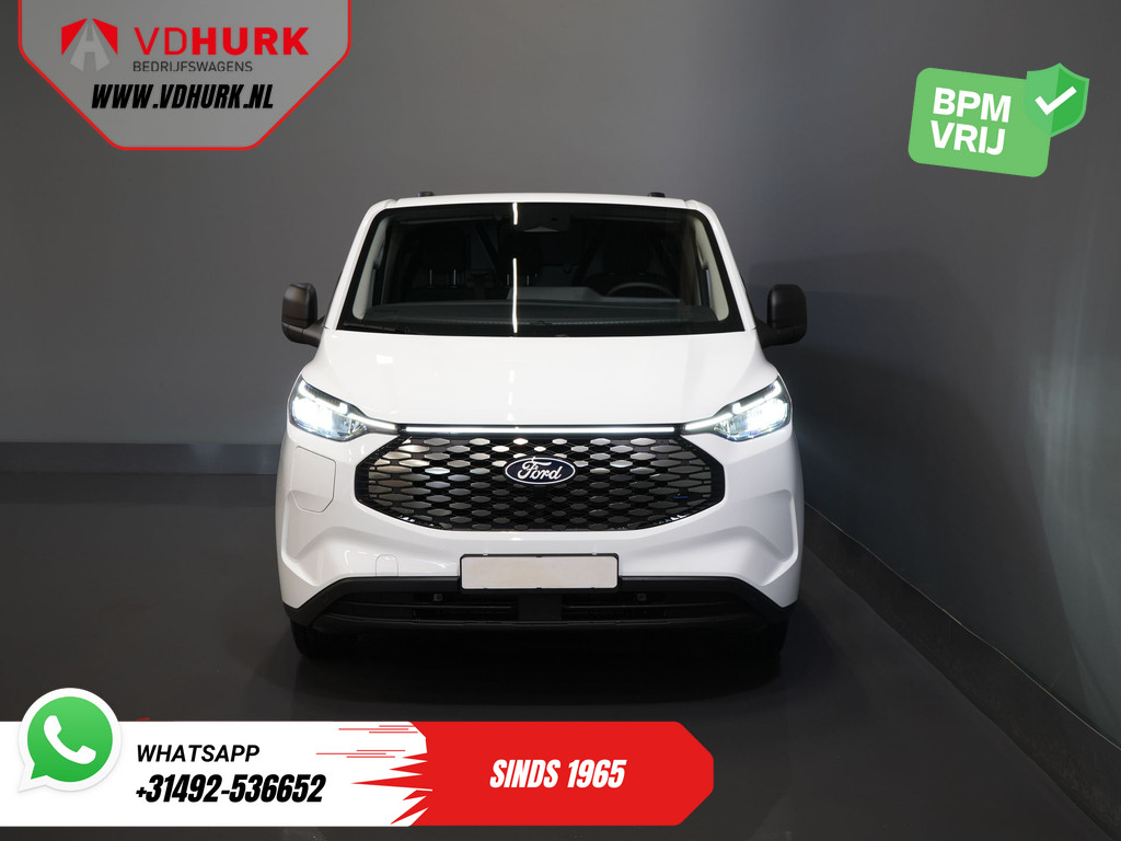 Ford E-Transit Custom 320 L2 65 kWh 330 km WLTP 2.3t Trekverm./ Snellader/ LED/ Standkachel/ Stoelverw./ Stuur.Verw./ Voorruit.Verw./ Carplay/ Camera/ Climate/ PDC/ Cruise 7