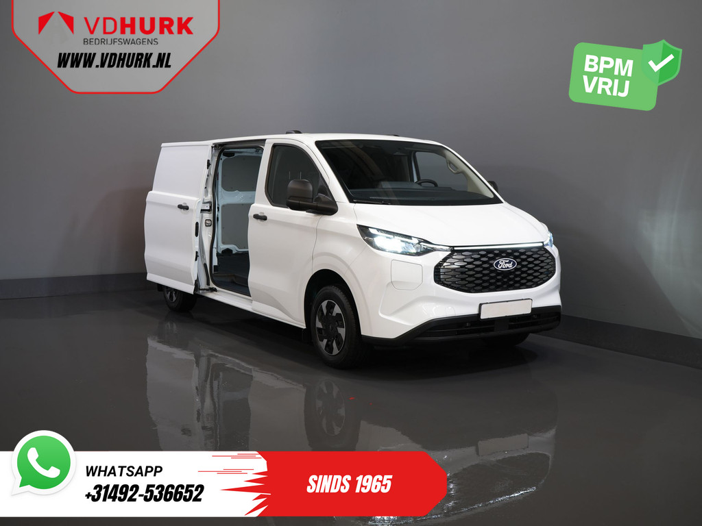 Ford E-Transit Custom 320 L2 65 kWh 330 km WLTP 2.3t Trekverm./ Snellader/ LED/ Standkachel/ Stoelverw./ Stuur.Verw./ Voorruit.Verw./ Carplay/ Camera/ Climate/ PDC/ Cruise 9
