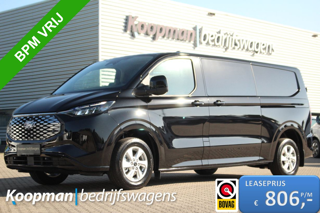 Ford E-Transit Custom 320 L2H1 Limited DC | 71 kWh | 160kW/218pk | Pro Power | Trekgewicht 2300kg | Camera | Carplay/Android | Cruise | Lease 806,- p/m