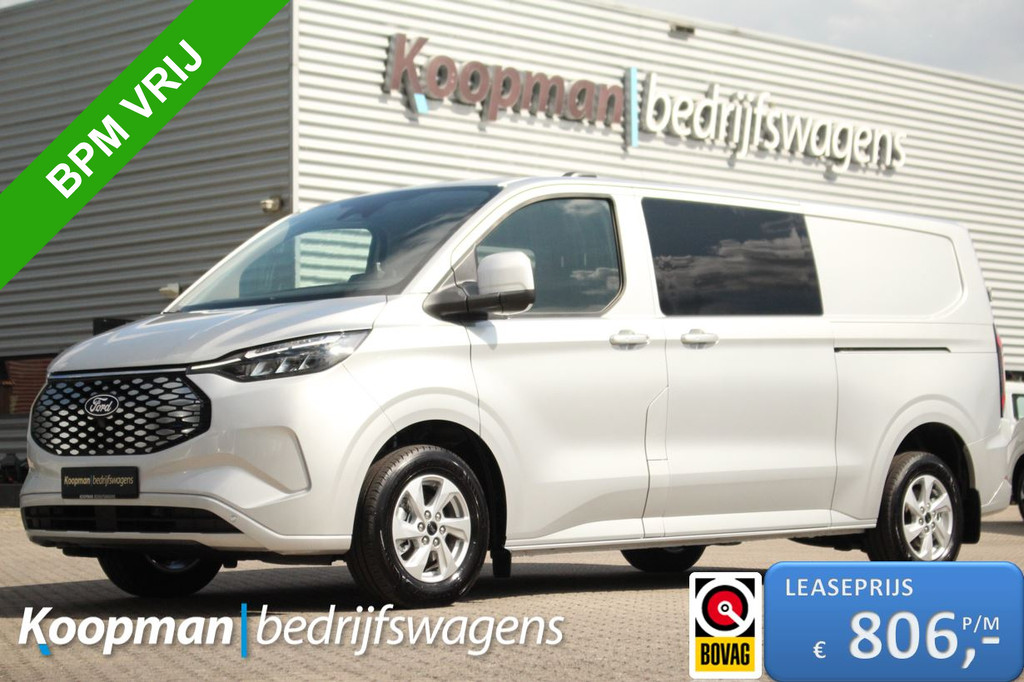Ford E-Transit Custom 320 L2H1 Limited DC | 71 kWh | 160kW/218pk | Pro Power | Trekgewicht 2300kg | Camera | Carplay/Android | Cruise | Lease 806,- p/m