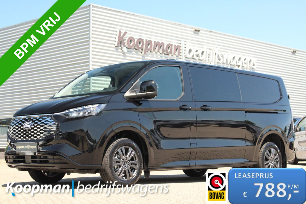 Ford E-Transit Custom 320 L2H1 Limited DC | 71 kWh | 160kW/218pk | Trekgewicht 2300kg | Camera | Carplay/Android | Cruise | Lease 788,- p/m