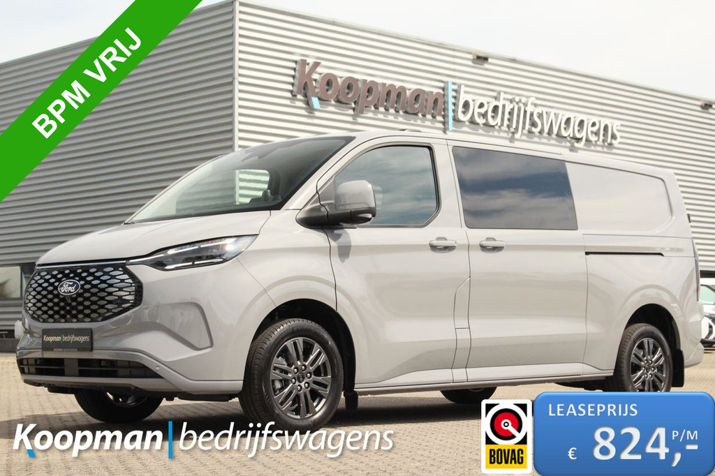 Ford E-Transit Custom 320 L2H1 Limited DC | 71 kWh | Driver Assist | Adap. Cruise | 360° Camera | Carplay/Android | Lease 824,- p/m