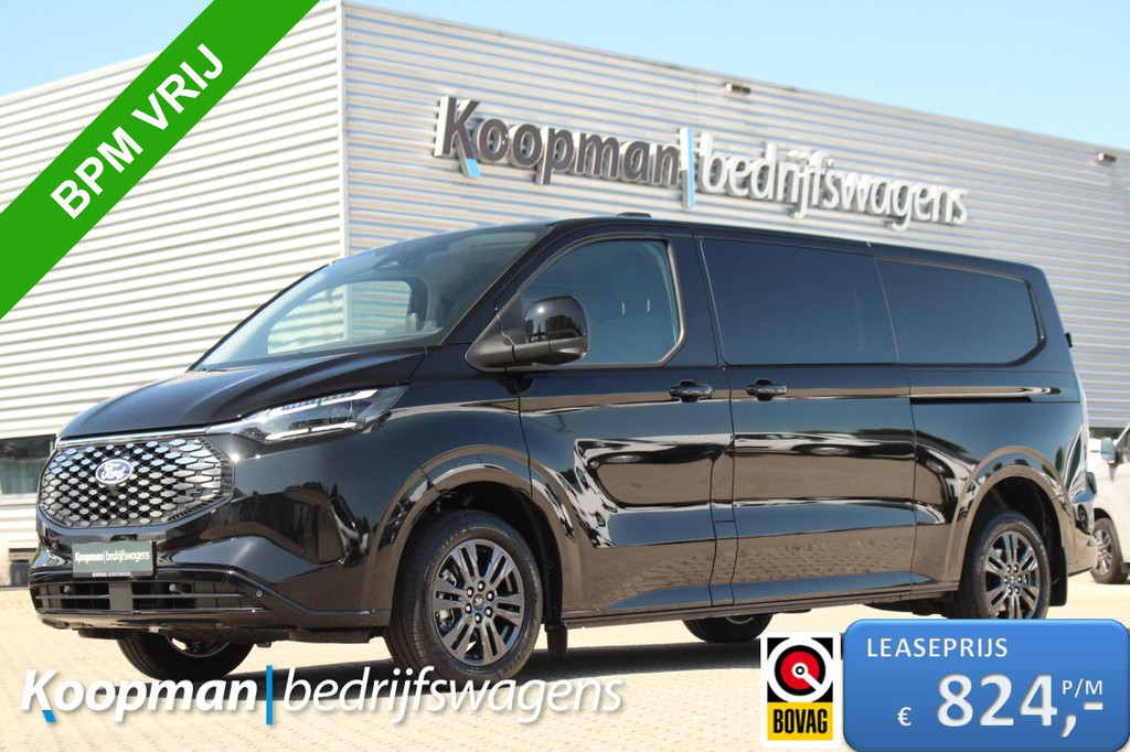 Ford E-Transit Custom 320 L2H1 Limited DC | 71 kWh | Driver Assist | Adap. Cruise | 360° Camera | Carplay/Android | Lease 824,- p/m