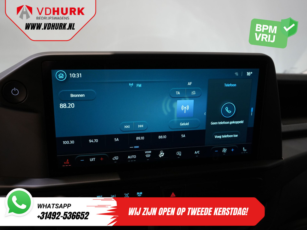 Ford E-Transit Custom 320 Trend 65 kWh 330 km WLTP LED/ Snellader/ 2.3t Trekverm./ Stoelverw./ Carplay/ Climate/ Camera/ PDC/ Cruise 21