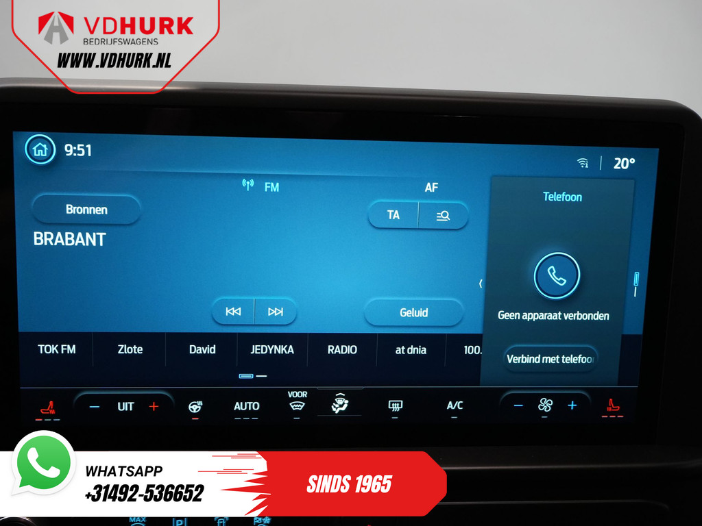 Ford E-Transit Custom 320 km WLTP L2 Combi/ Kombi/ 9 pers./ LED/ Standkachel/ Stoelverw/ Stuurverw./ Carplay/ Camera/ Climate/ PDC/ Cruise 21