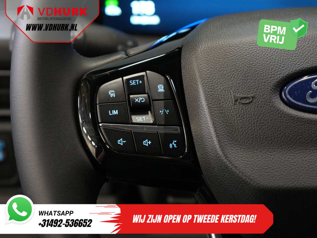 Ford E-Transit Custom 340 65 kWh 218 pk 330km WLTP L2 Limited 2x Schuifdeur/ Elek.Schuif/ 2.3t Trekverm./ Snellader/ Matrix LED/ B&O/ Adapt.Cruise/ Standkachel/ Carplay/ Camera 21