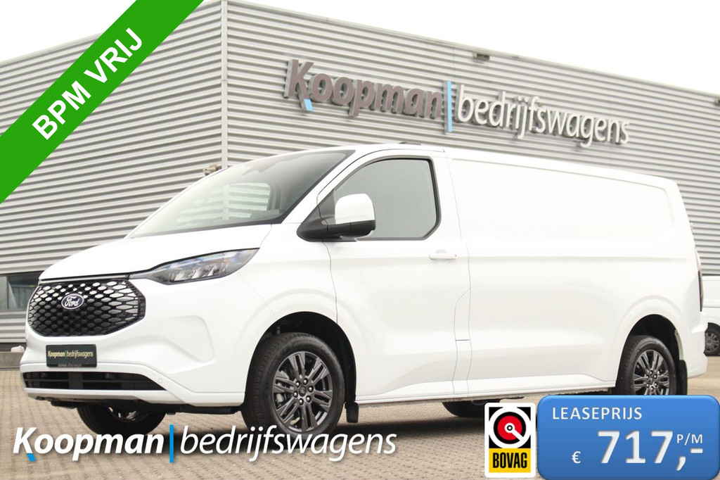 Ford E-Transit Custom 340 L2H1 Limited | 65kWh | 160kW/218pk | Trekhaak 2300kg | Pro-Power | Camera | Carplay/Android | Cruise | Lease 717,- p/m
