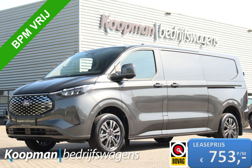 Ford E-Transit Custom 340 L2H1 Limited | 71 kWh | 160kW/218pk | L+R Schuifdeur | Stoel + Stuurverwarming | Camera | Carplay/Android | Cruise | Lease 753,- p/m