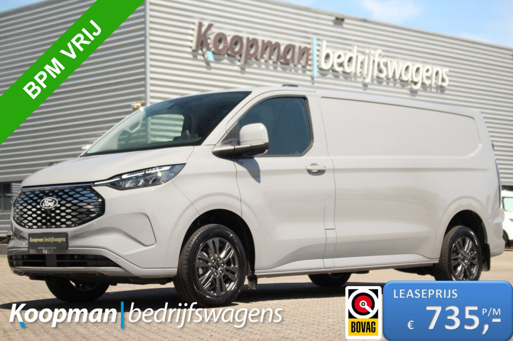 Ford E-Transit Custom 340 L2H1 Limited | 71 kWh | 160kW/218pk | Stoel + Stuurverwarming | Camera | Carplay/Android | Cruise | Lease 735,- p/m
