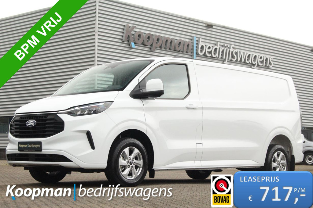Ford E-Transit Custom 340 L2H1 Limited 71 kWh Automaat | Trekgewicht 2300kg | LED | Carplay | Keyless | Camera | Cruise | Stoel+Stuurvwer. | Lease 717,- p/m