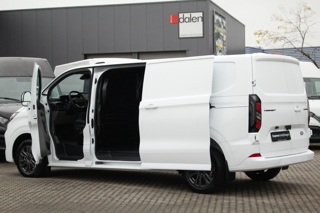 Ford E-Transit Custom 340 L2H1 Limited 71 kWh L2H1 Limited | Automaat | Trekgewicht 2300kg | L + R Zijdeur | Cruise | Stoel+Stuurvwer. | LED | Carplay | Keyless | Camera | Lease 771,- p/m 13