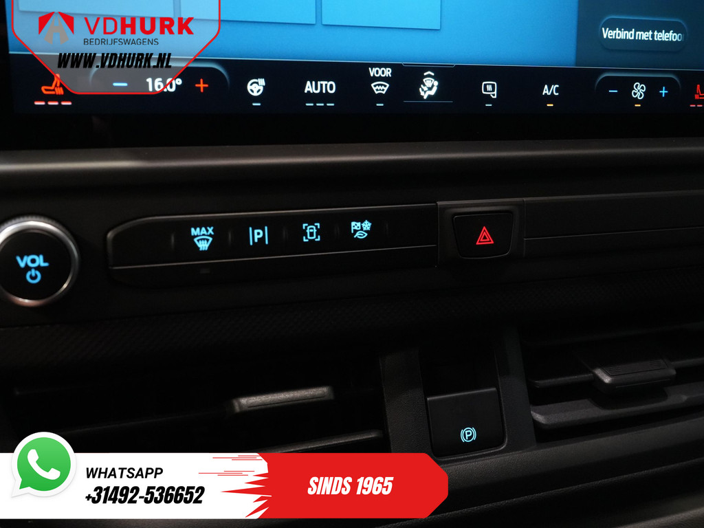 Ford E-Transit Custom L2 330 km WLTP Garantie t/m 2028/ LED/ Snellader/ Standkachel/ Stoelverw./ Stuurverw./ Carplay/ Camera/ PDC/ Climate/ Cruise 21