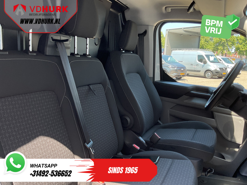 Ford E-Transit Custom L2 65 kWh 330 km WLTP Garantie t/m 05-29/ LED/ Snellader/ Standkachel/ Stoelverw./ Stuurverw./ Carplay/ Camera/ PDC/ Climate/ Cruise 11