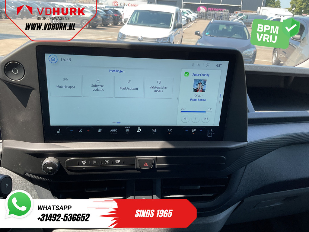 Ford E-Transit Custom L2 65 kWh 330 km WLTP Garantie t/m 05-29/ LED/ Snellader/ Standkachel/ Stoelverw./ Stuurverw./ Carplay/ Camera/ PDC/ Climate/ Cruise 14